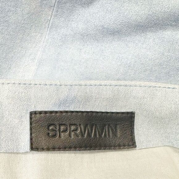 RARE SPRWMN Light Blue Suede Tube Dress - Picture 5 of 5